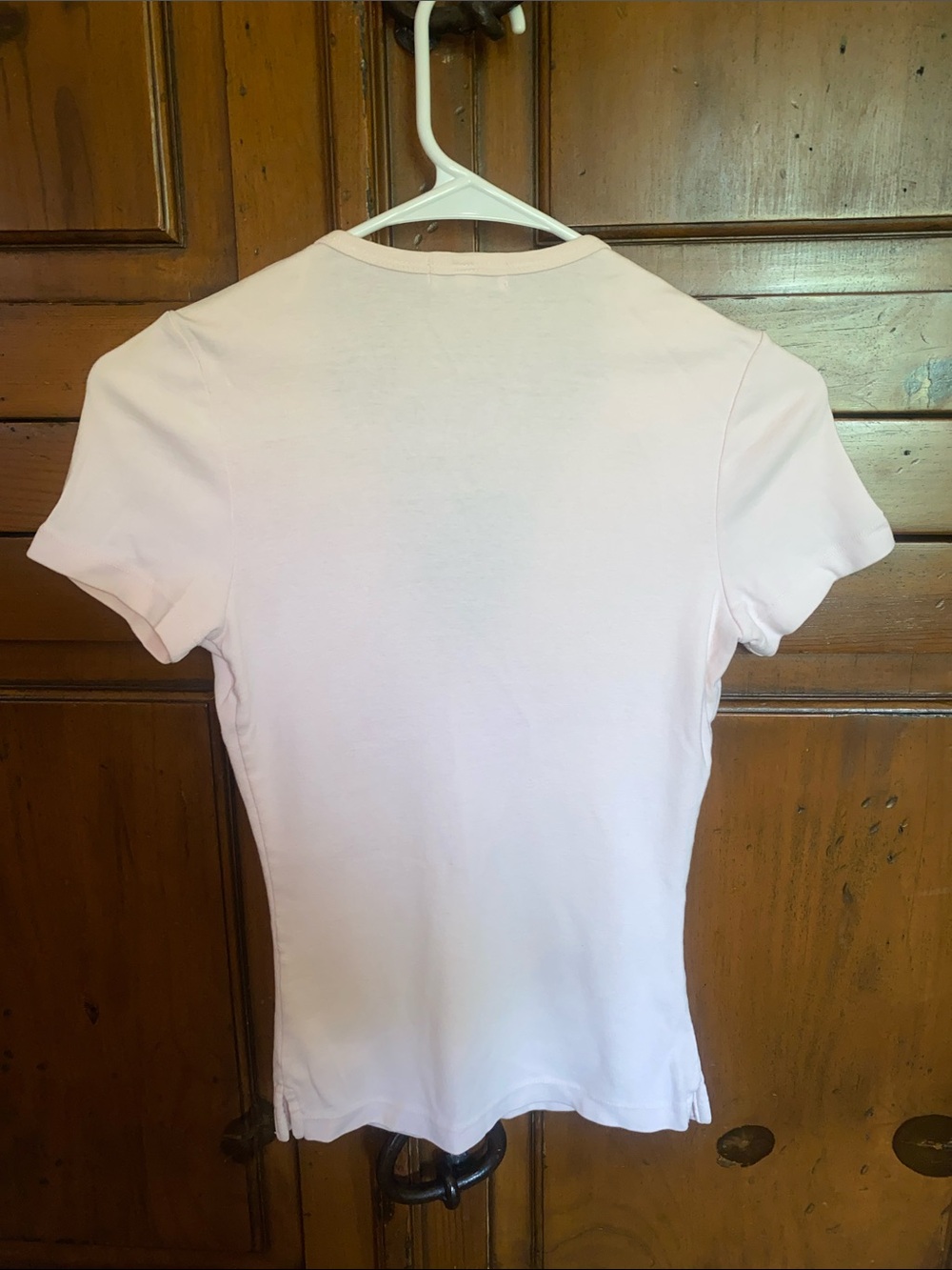 Vintage James Perse Deep V-Neck Tee Shirt-Pale Pink-Size 2 - Picture 2 of 6
